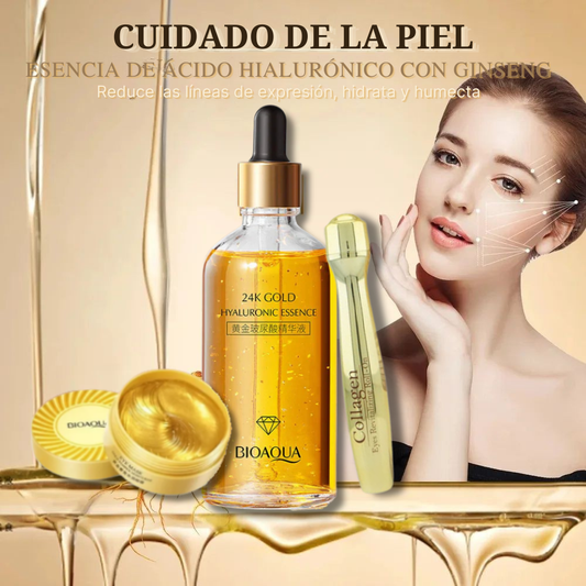 COMBO ANTI EDAD: PARCHES, SERUM DE ORO 24K Y CONTORNO